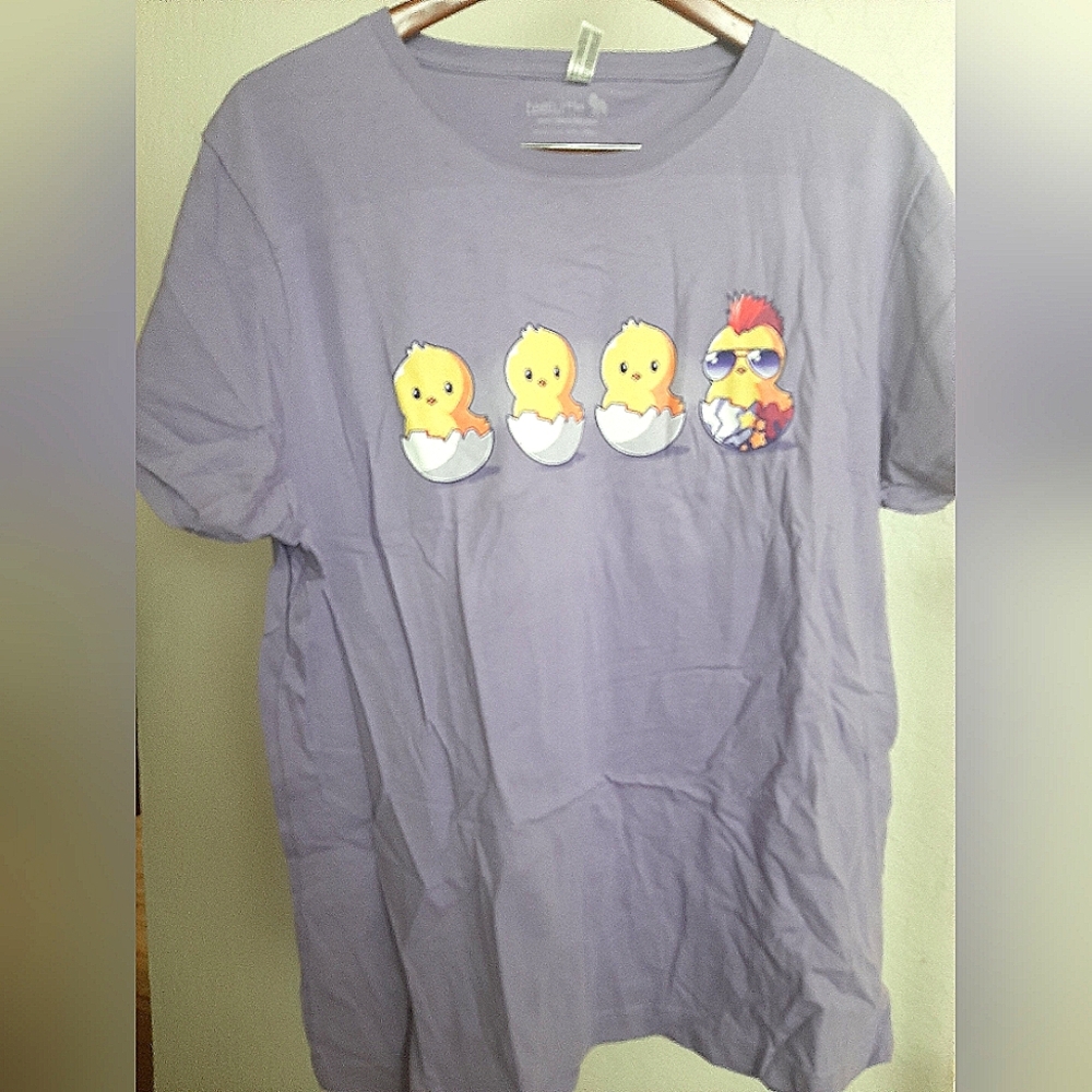Cool Chick TeeTurtle Lavender Purple Tee Shirt, New Unworn Women's 2XL